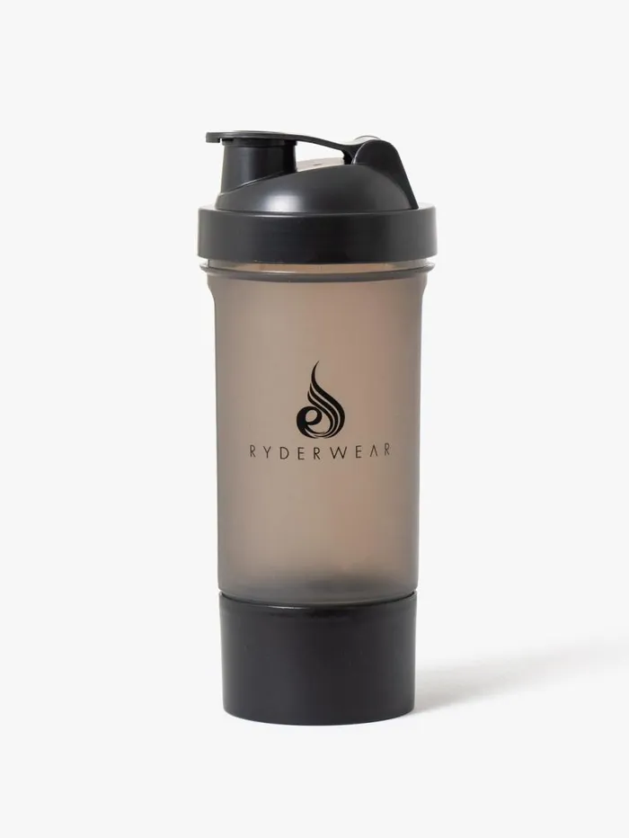 Bottles and Shakers Womens Ryderwear Protein Shaker Black