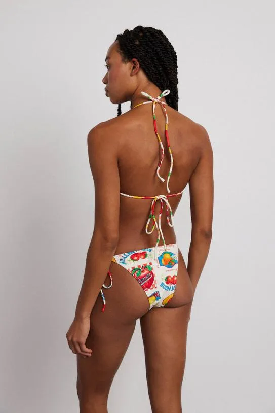 Bottoms Women Damson Madder Tie Side Bikini Bottom 8211 Fruit Labels