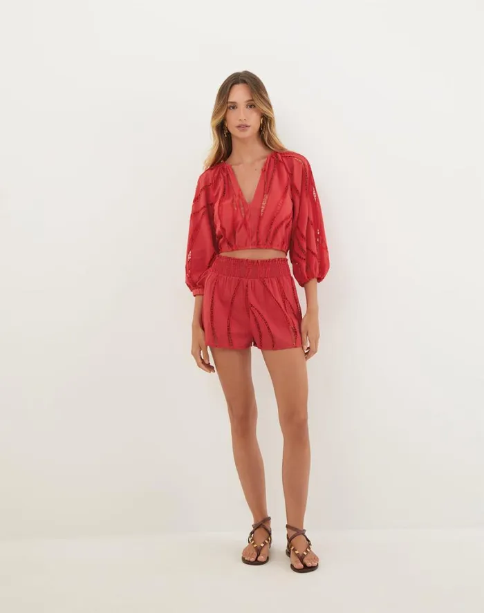 Bottoms Women ViX Paula Hermanny Babi Shorts 8211 Raspberry