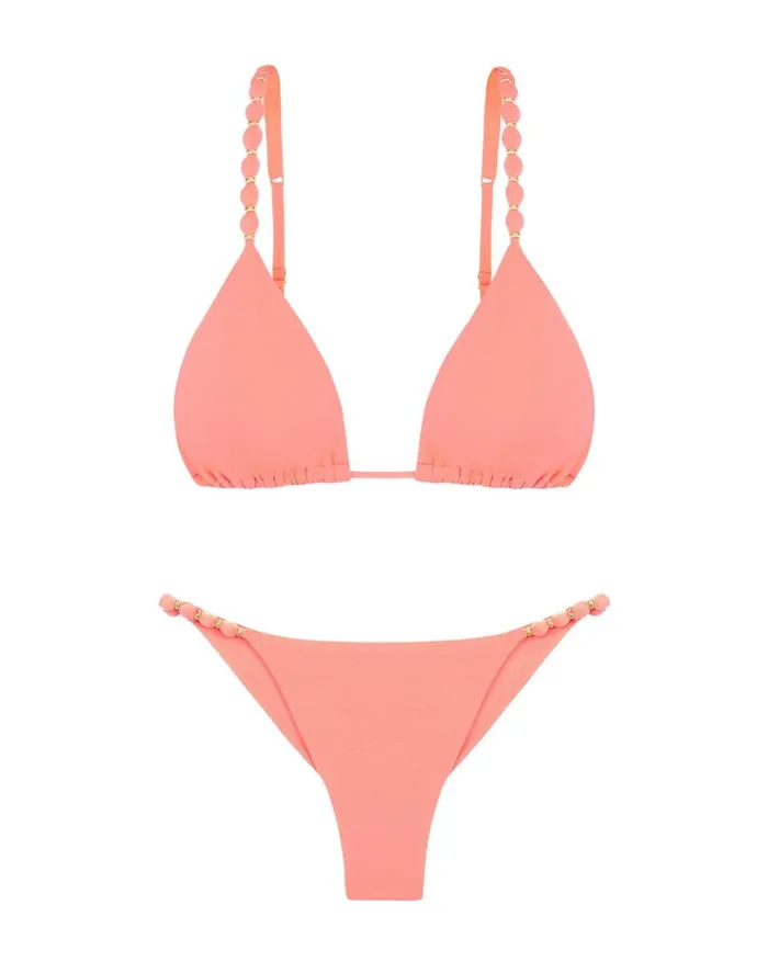 Bottoms Women ViX Paula Hermanny Beads Bottom 8211 Peach