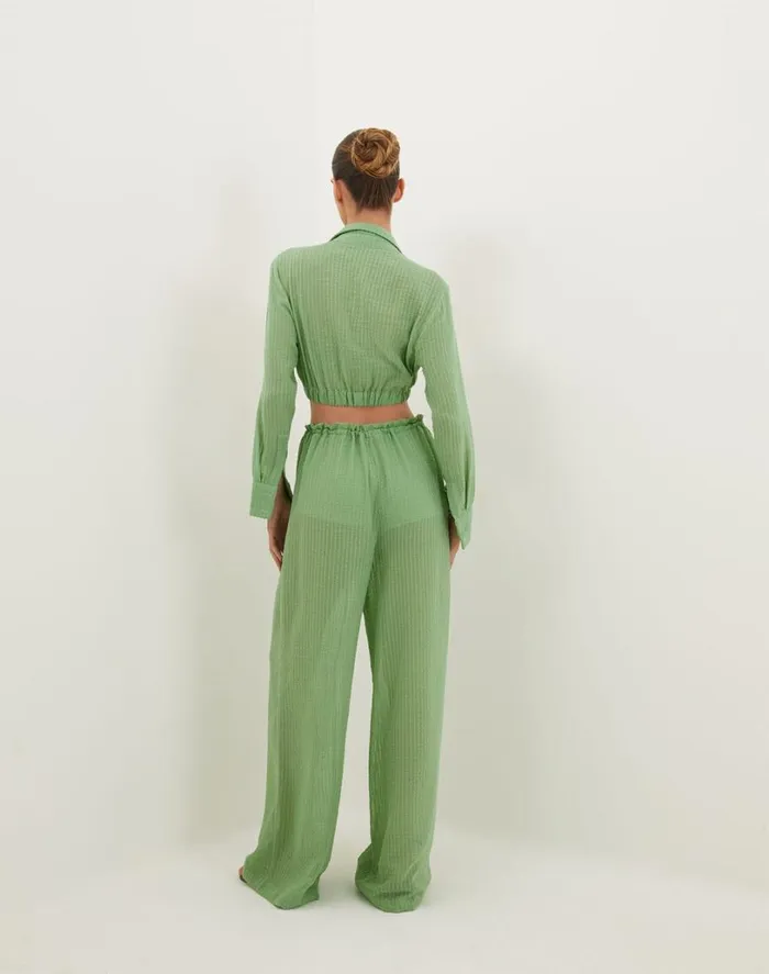 Bottoms Women ViX Paula Hermanny Bianca Pants 8211 Aloe