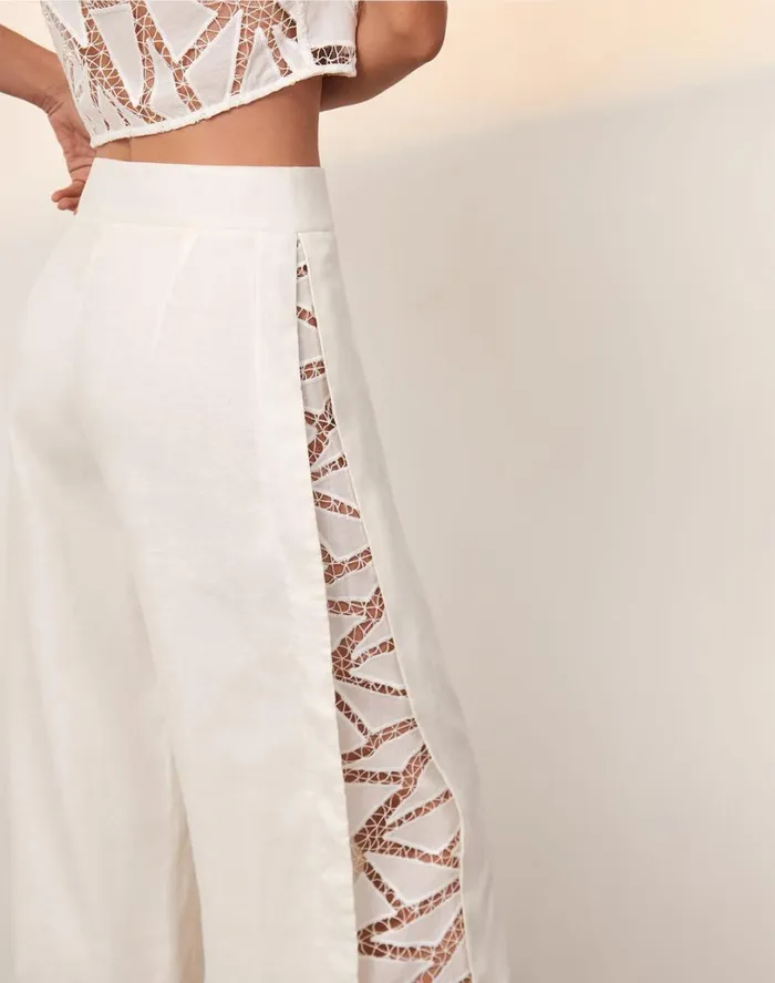 Bottoms Women ViX Paula Hermanny Bree Pants 8211 Off White