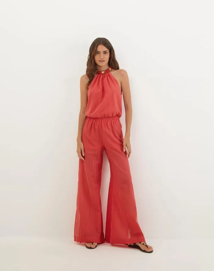 Bottoms Women ViX Paula Hermanny Cecilia Pants 8211 Raspberry