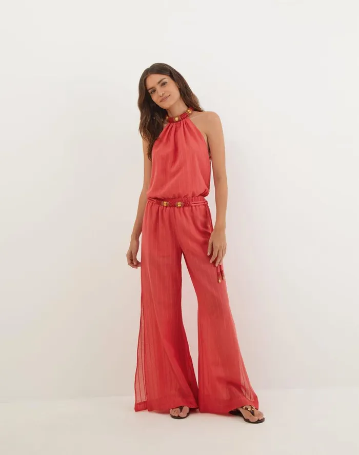Bottoms Women ViX Paula Hermanny Cecilia Pants 8211 Raspberry
