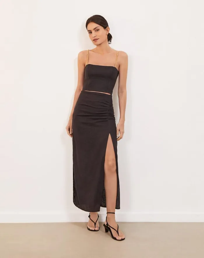 Bottoms Women ViX Paula Hermanny Clara Long Skirt 8211 Black