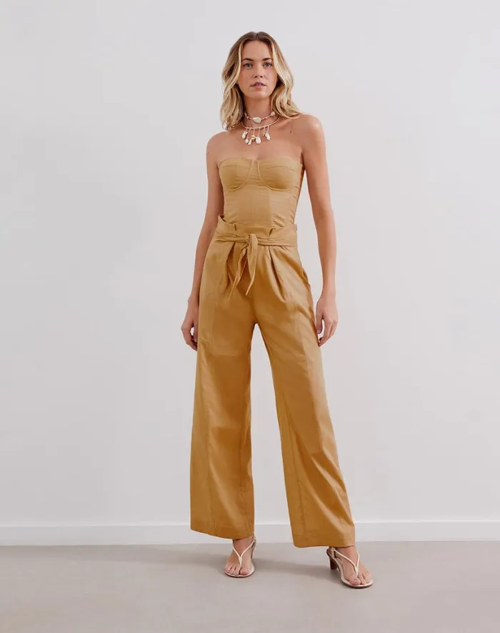 Bottoms Women ViX Paula Hermanny Domenique Pants 8211 Walnut