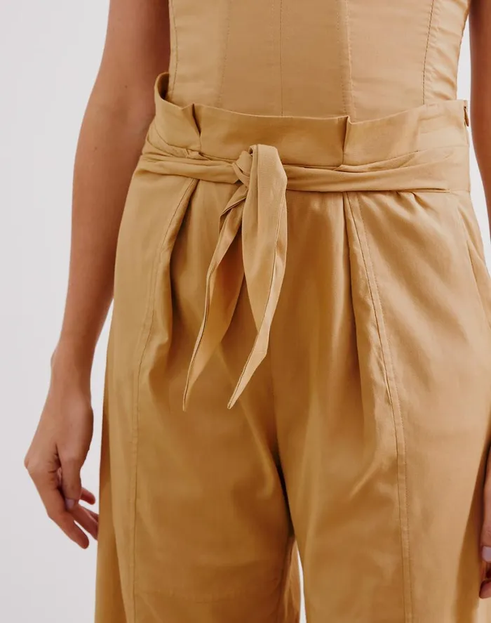 Bottoms Women ViX Paula Hermanny Domenique Pants 8211 Walnut