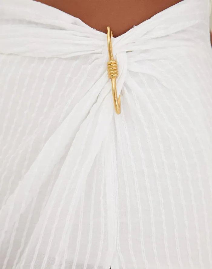Bottoms Women ViX Paula Hermanny Eug Midi Skirt 8211 Off White