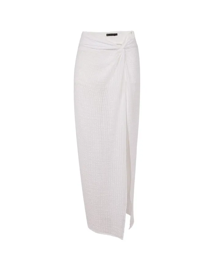 Bottoms Women ViX Paula Hermanny Eug Midi Skirt 8211 Off White
