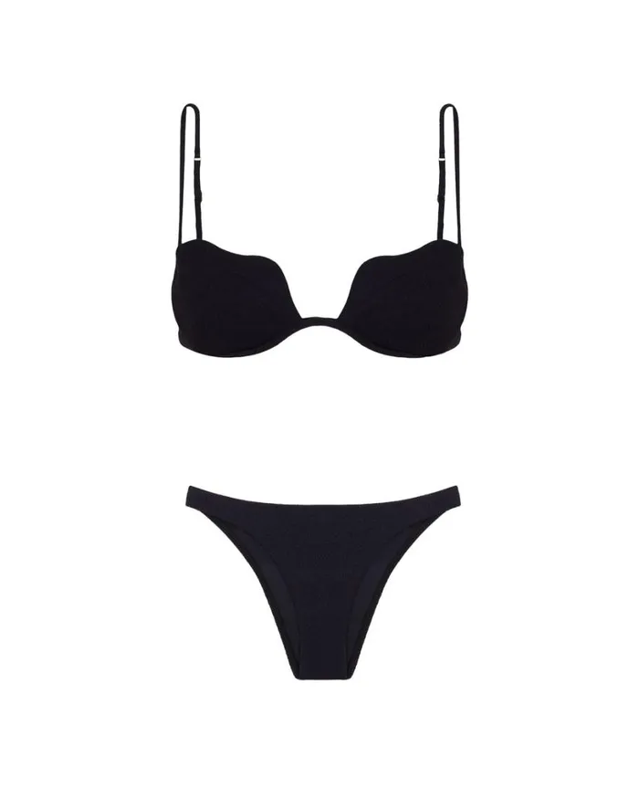 Bottoms Women ViX Paula Hermanny Firenze Basic Bottom 8211 Black
