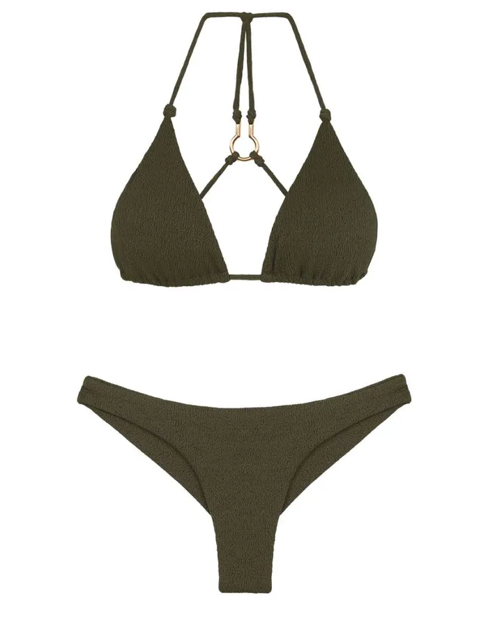Bottoms Women ViX Paula Hermanny Firenze Basic Bottom 8211 Evergreen