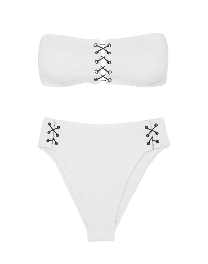 Bottoms Women ViX Paula Hermanny Firenze Blair Gigi Hot Pant Bottom 8211 White