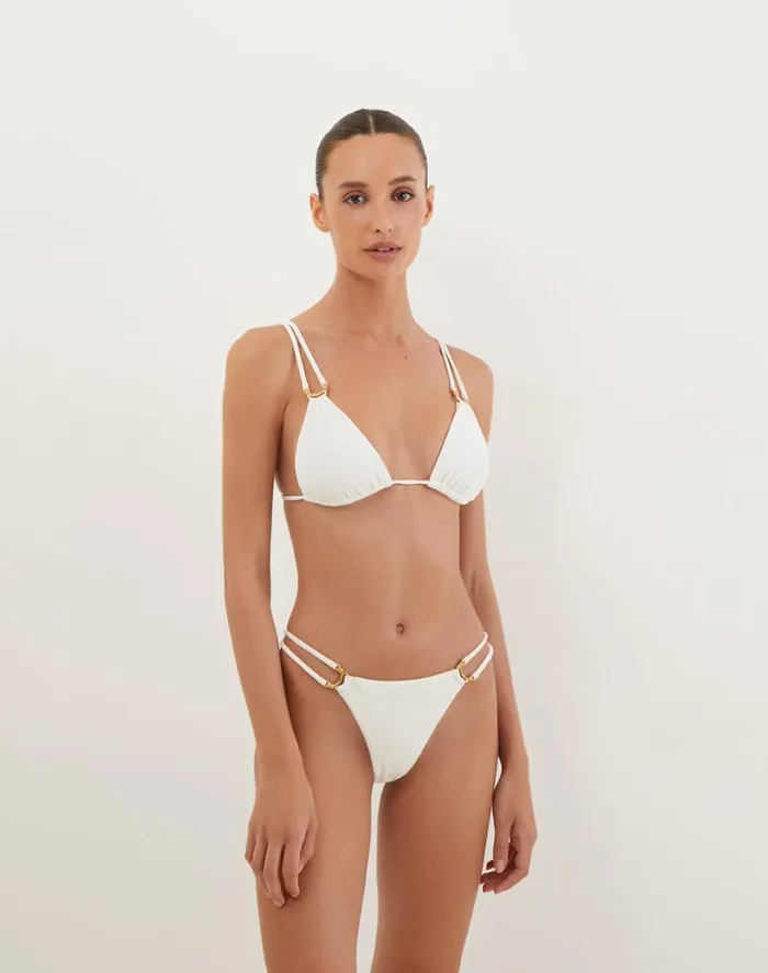 Bottoms Women ViX Paula Hermanny Firenze Callie Detail Bottom 8211 White
