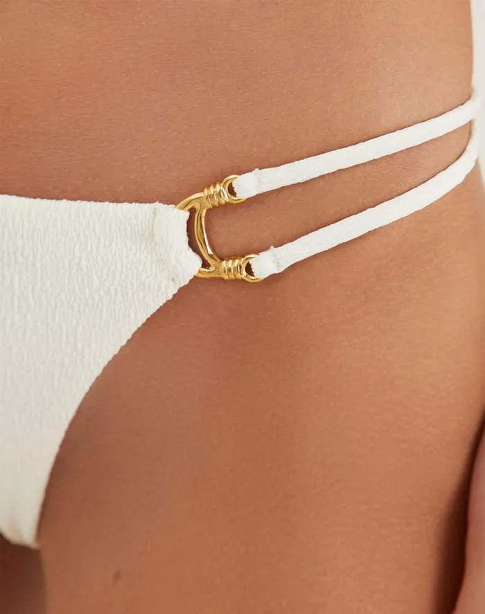 Bottoms Women ViX Paula Hermanny Firenze Callie Detail Bottom 8211 White