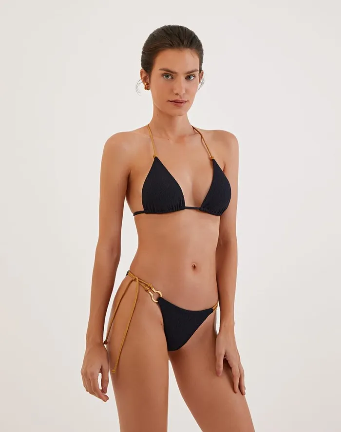 Bottoms Women ViX Paula Hermanny Firenze Diane Detail Bottom 8211 Black