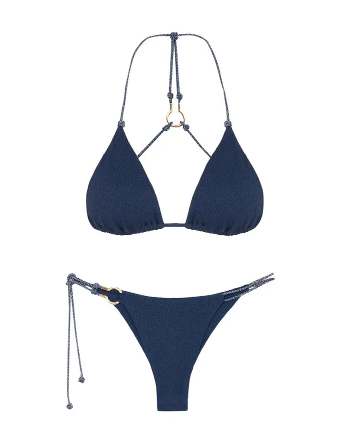 Bottoms Women ViX Paula Hermanny Firenze Diane Detail Bottom 8211 Indigo
