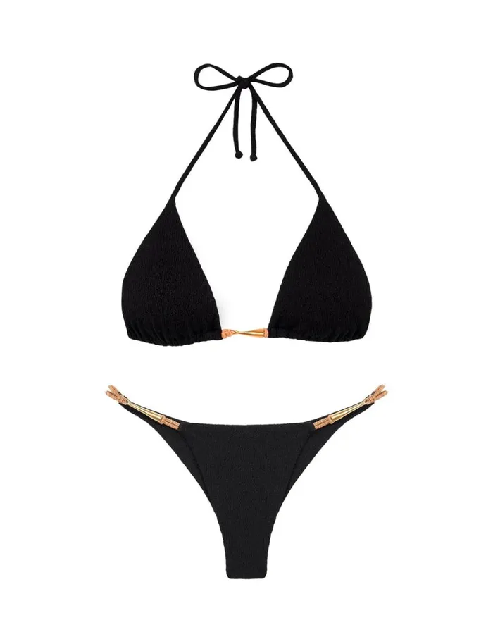 Bottoms Women ViX Paula Hermanny Firenze Mandy Detail Bottom 8211 Black
