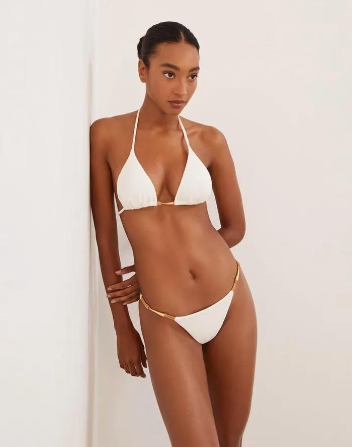 Bottoms Women ViX Paula Hermanny Firenze Mandy Detail Bottom 8211 White