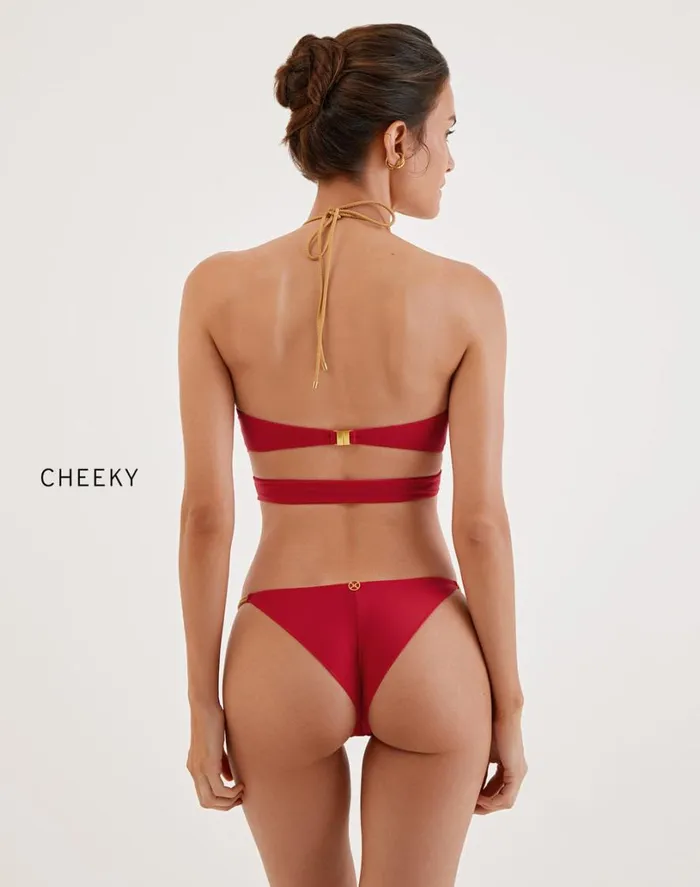 Bottoms Women ViX Paula Hermanny Gi Detail Bottom 8211 Red Pepper