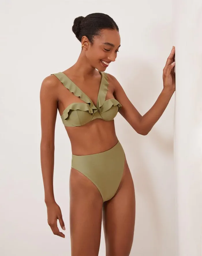 Bottoms Women ViX Paula Hermanny Gigi Hot Pant Bottom 8211 Olivine
