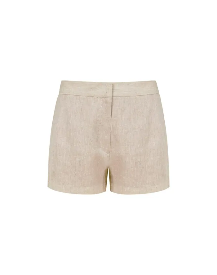 Bottoms Women ViX Paula Hermanny Giu Tailored Shorts 8211 Natural
