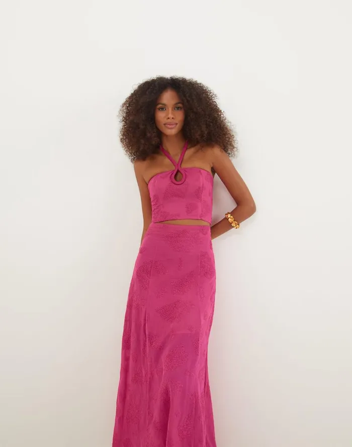Bottoms Women ViX Paula Hermanny Jordana Long Skirt 8211 Orchid