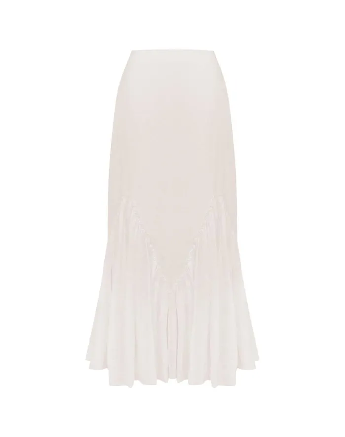 Bottoms Women ViX Paula Hermanny Kerry Long Skirt 8211 Off White