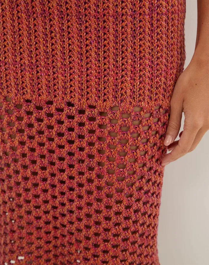 Bottoms Women ViX Paula Hermanny Knit Aria Midi Skirt 8211 Berry Burst