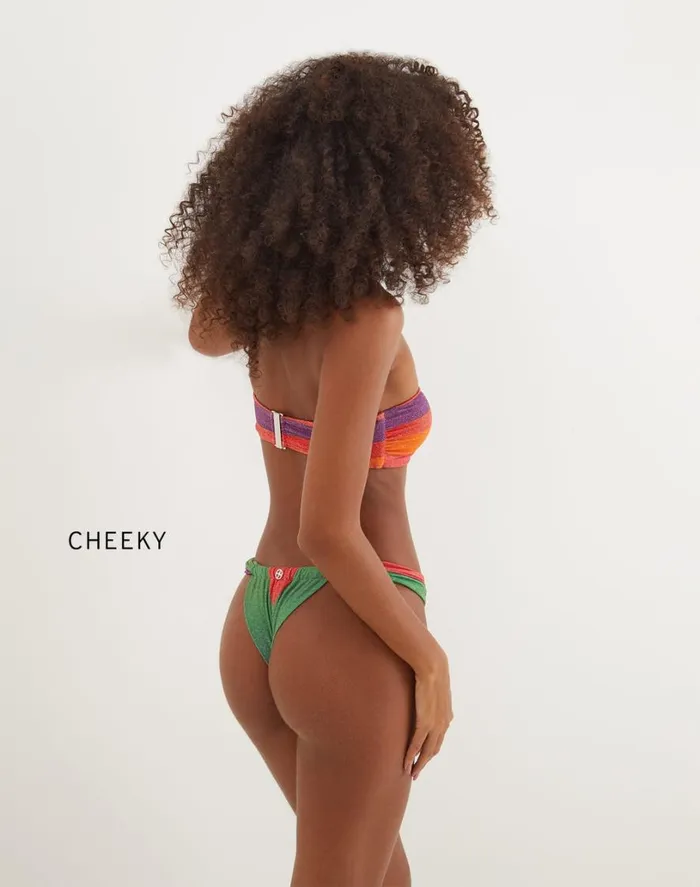Bottoms Women ViX Paula Hermanny Lurex Tanga Bottom 8211 Heatwave