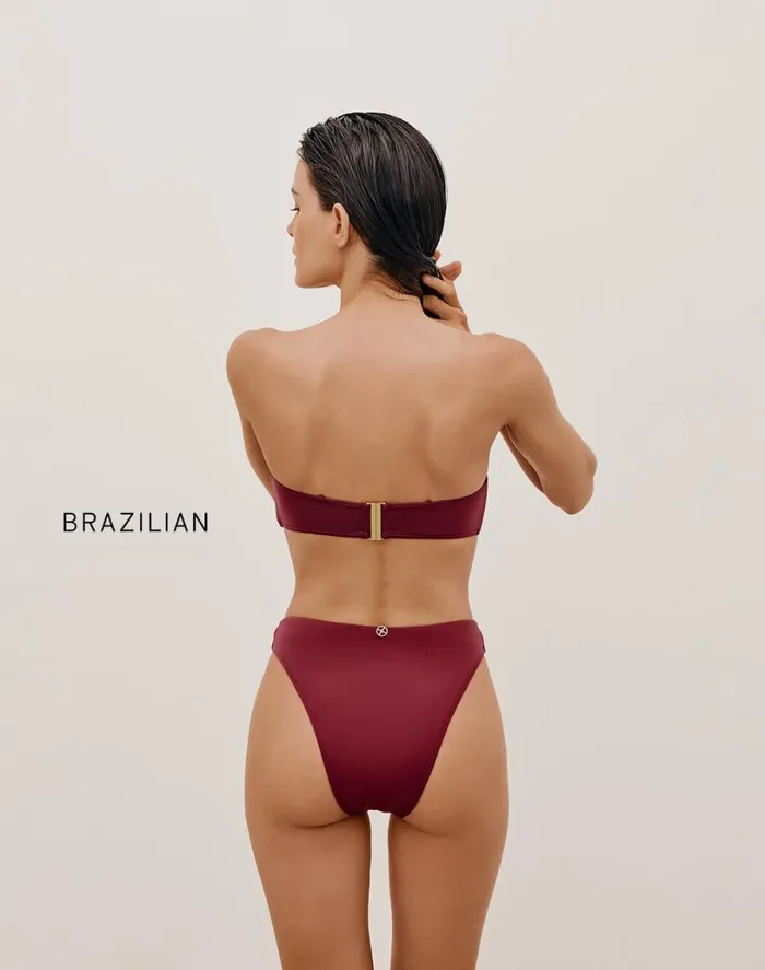Bottoms Women ViX Paula Hermanny Martha Hot Pant Bottom 8211 Cranberry