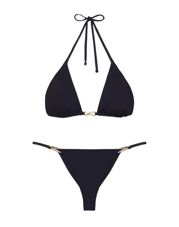 Bottoms Women ViX Paula Hermanny Matte Sienna Detail Bottom 8211 Black