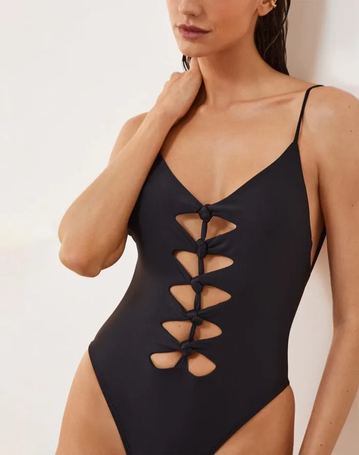 Bottoms Women ViX Paula Hermanny Megan One Piece 8211 Black