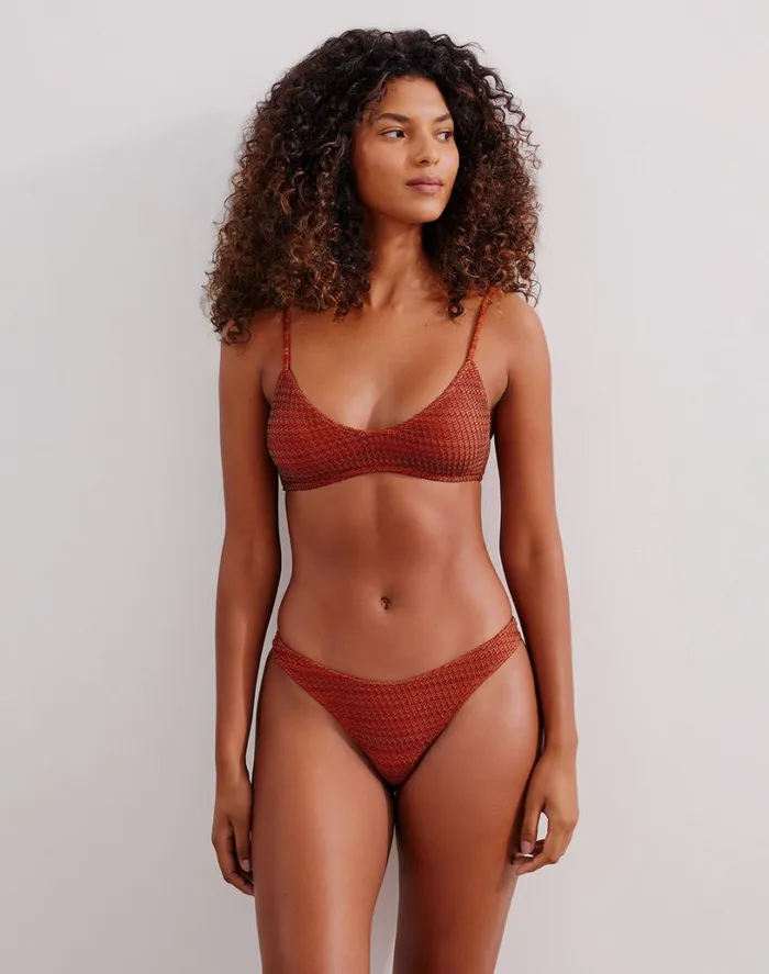 Bottoms Women ViX Paula Hermanny Mesh Basic Bottom 8211 Brick