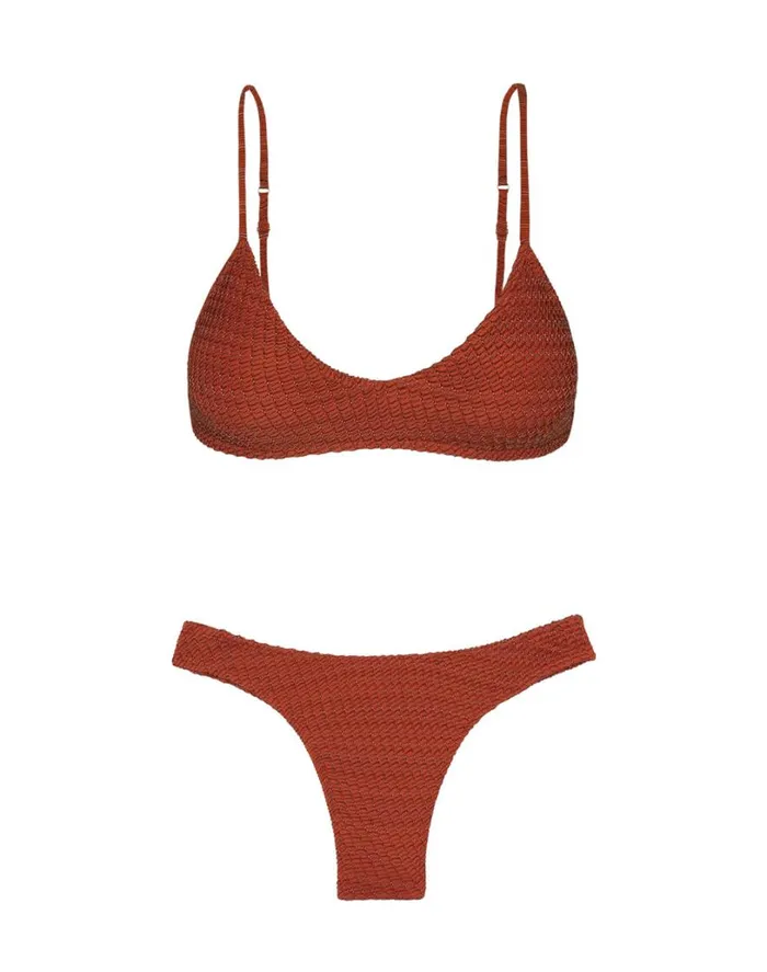 Bottoms Women ViX Paula Hermanny Mesh Basic Bottom 8211 Brick