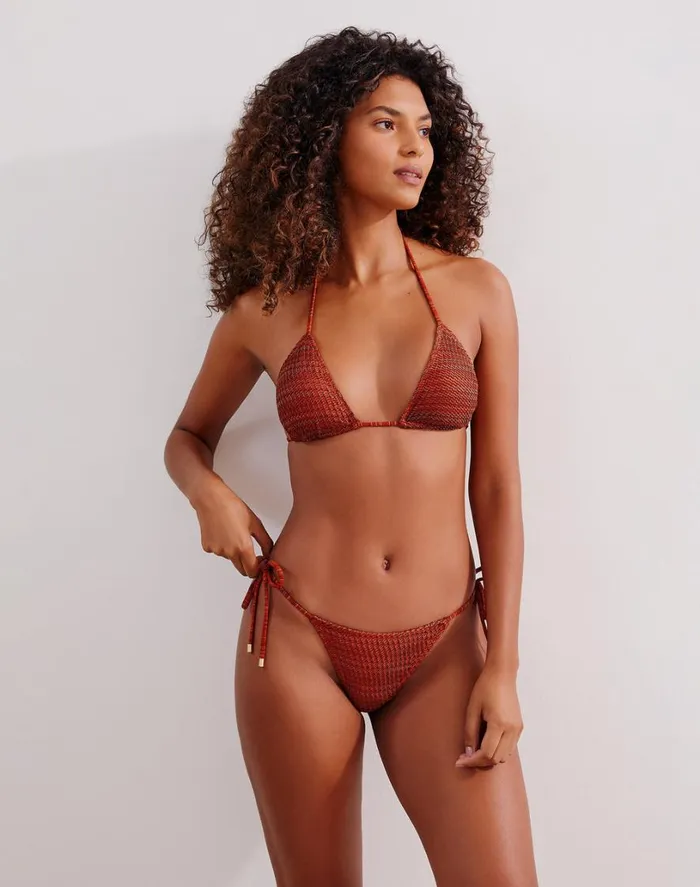 Bottoms Women ViX Paula Hermanny Mesh Tie Side Bottom 8211 Brick