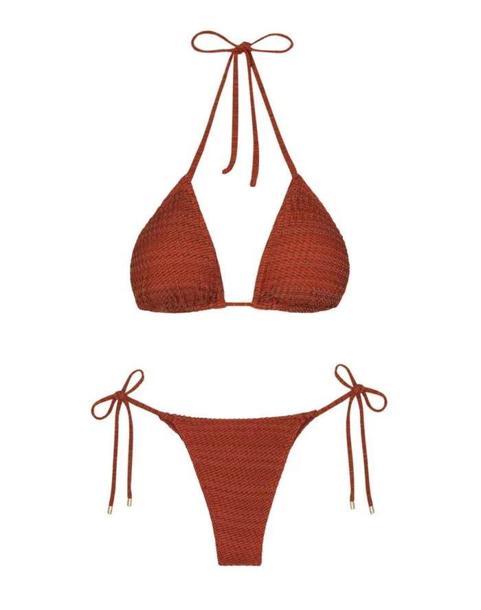 Bottoms Women ViX Paula Hermanny Mesh Tie Side Bottom 8211 Brick