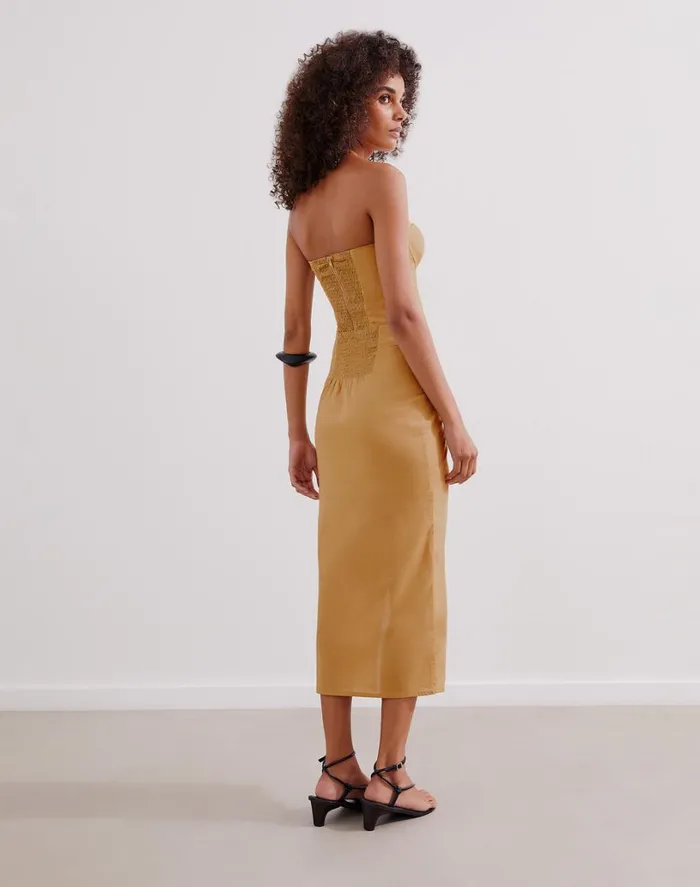 Bottoms Women ViX Paula Hermanny Misa Midi Skirt 8211 Walnut