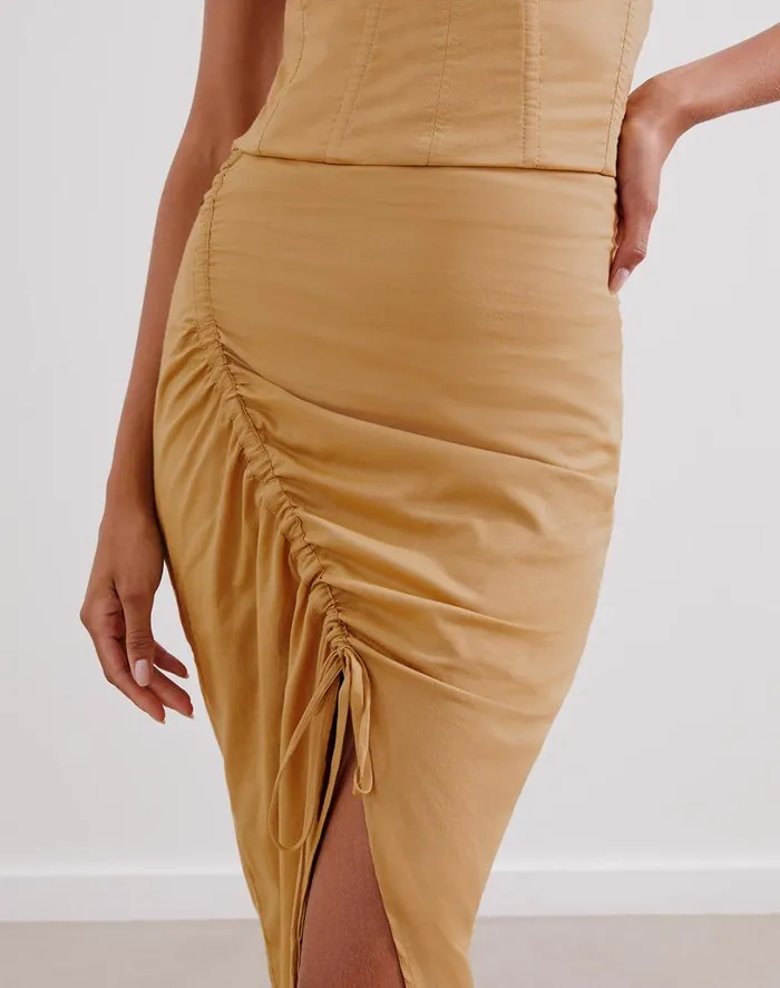 Bottoms Women ViX Paula Hermanny Misa Midi Skirt 8211 Walnut