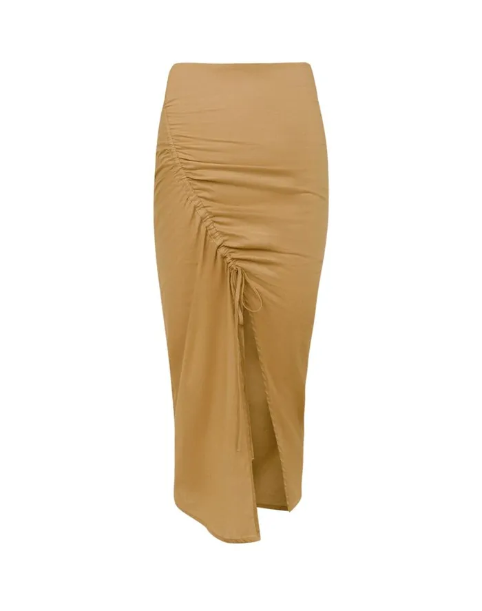 Bottoms Women ViX Paula Hermanny Misa Midi Skirt 8211 Walnut