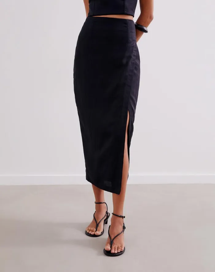 Bottoms Women ViX Paula Hermanny Niara Long Skirt 8211 Black
