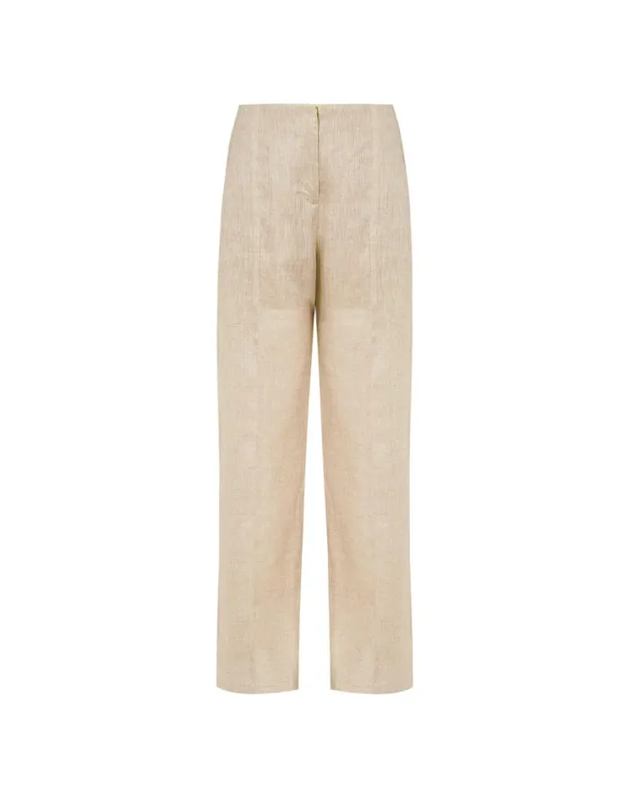 Bottoms Women ViX Paula Hermanny Whitney Tailored Pants 8211 Natural