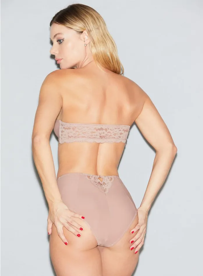 Bralettes and Wireless Bras Lingerie Fleur Du Mal Charlotte Bandeau Bra Tan