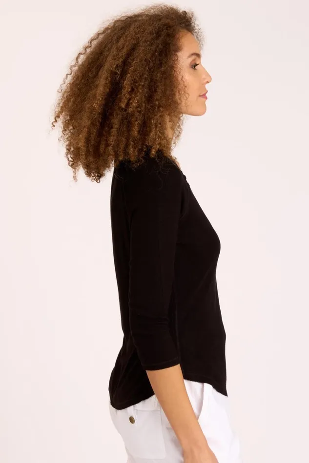 Bran VNeck Black Clothing XCVI ShirtsBlouses