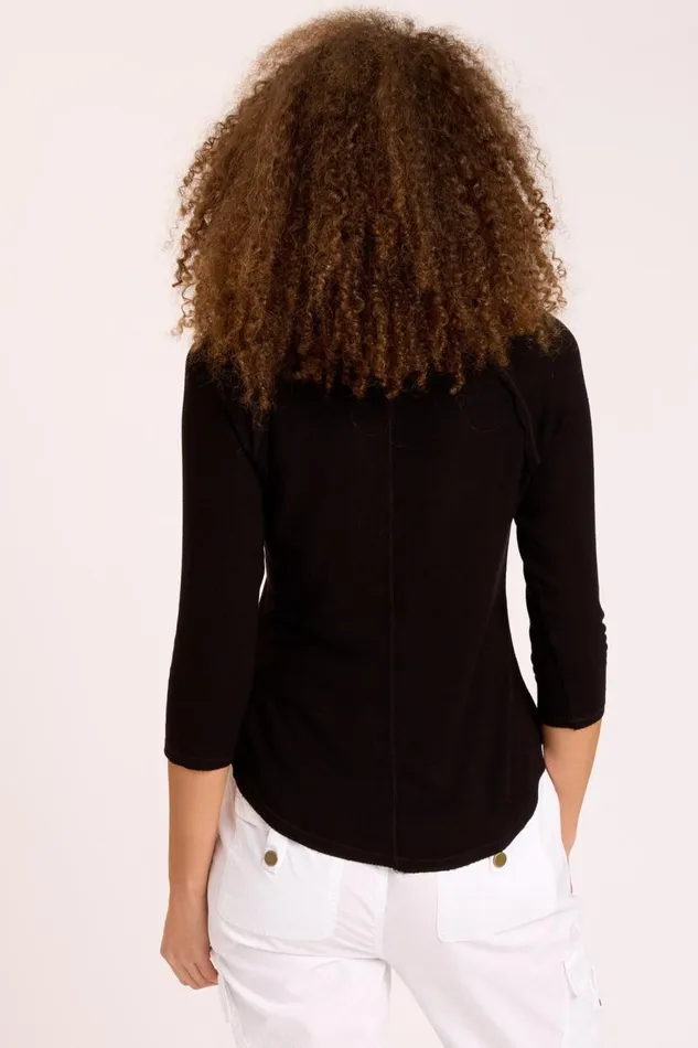 Bran VNeck Black Clothing XCVI ShirtsBlouses