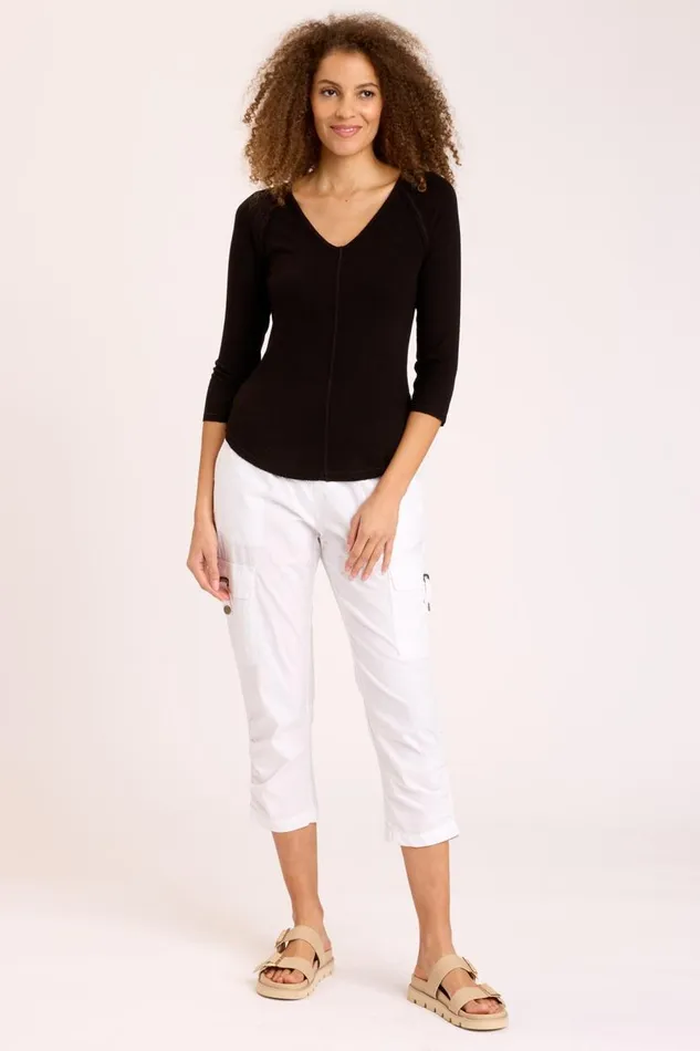 Bran VNeck Black Clothing XCVI ShirtsBlouses