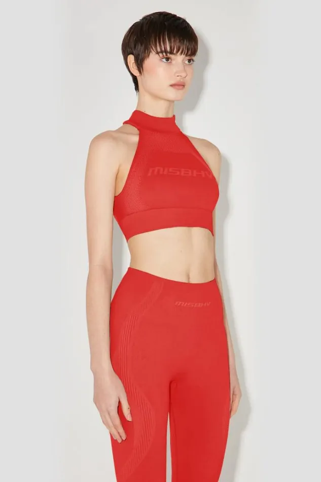 Bras Women MISBHV Sport Halter Bra Coral Red