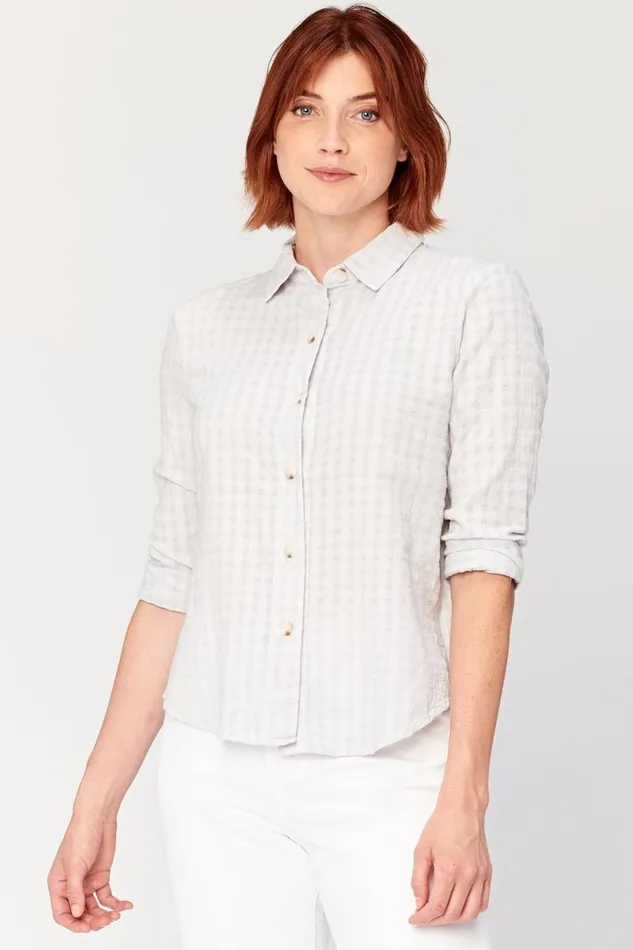 Brigit Buttonup Glacial Pigment Clothing XCVI ShirtsBlouses