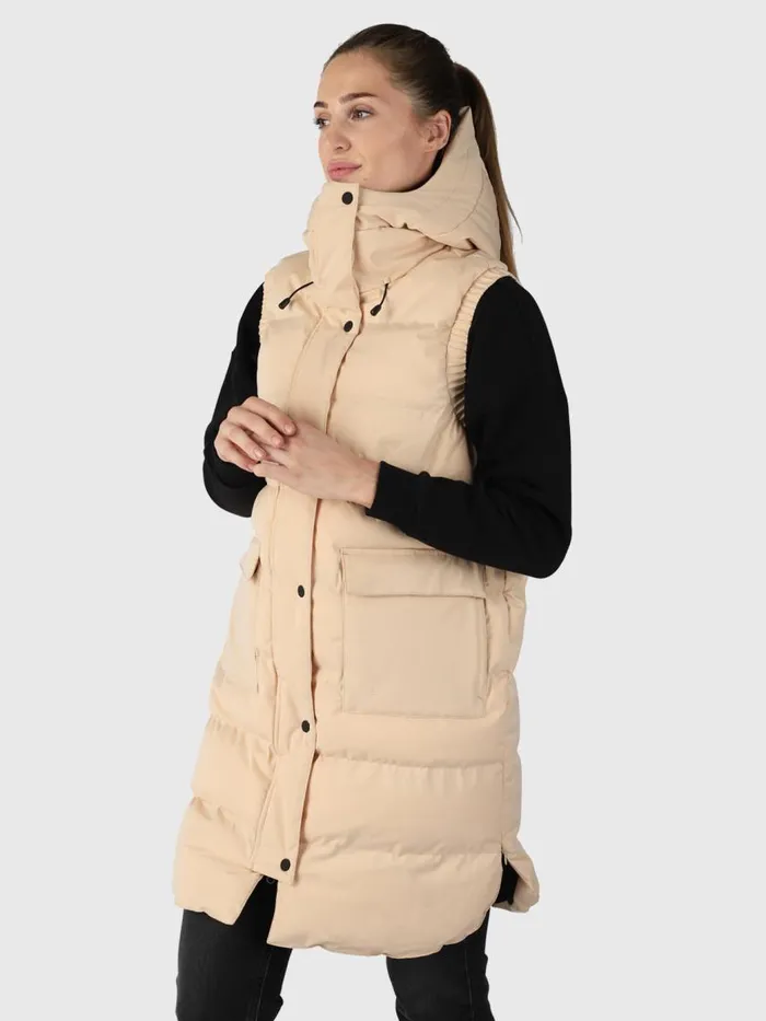 Brunotti Jackets Women Kalani Long Puffer Bodywarmer White