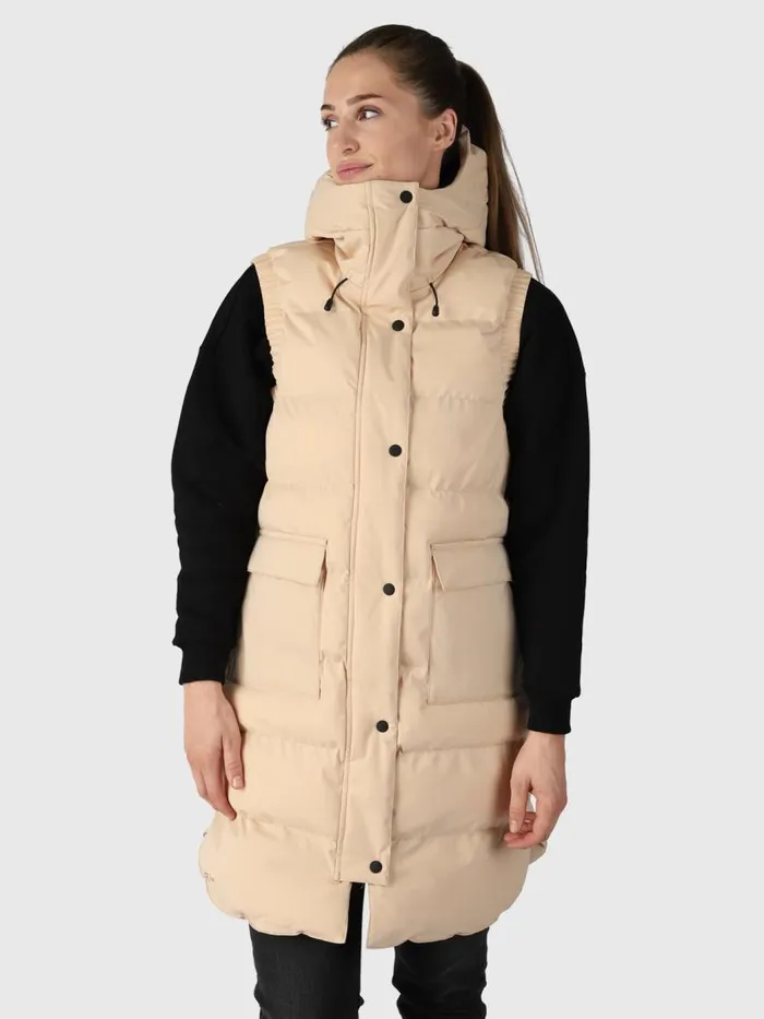 Brunotti Jackets Women Kalani Long Puffer Bodywarmer White