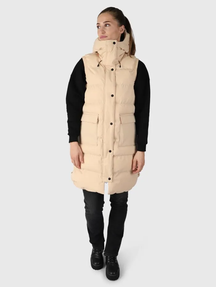 Brunotti Jackets Women Kalani Long Puffer Bodywarmer White